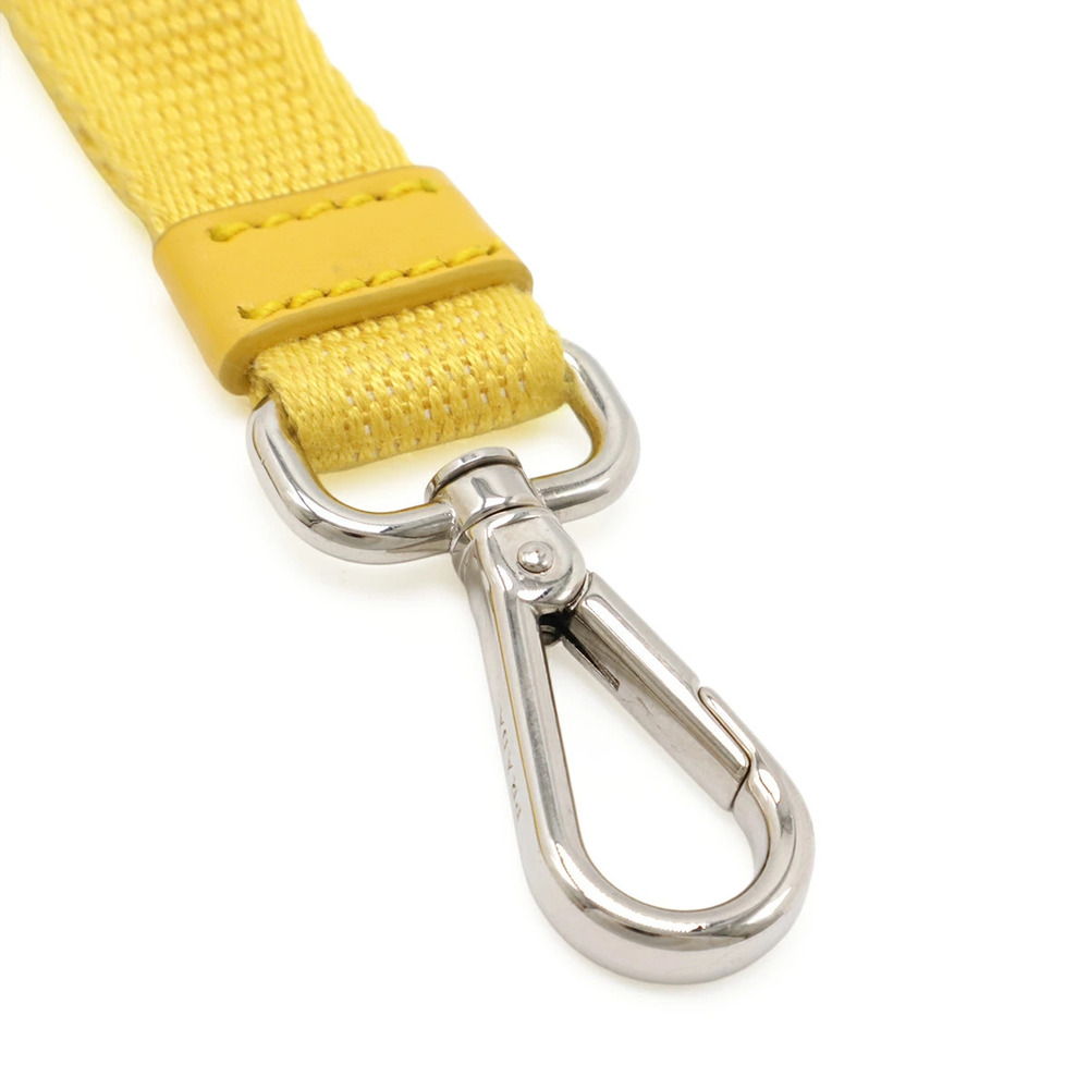 Prada embossed bag Shoulder accessory canvas leather yellow - Picture 6 of 8